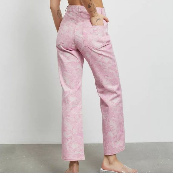 NWT UO Floral Print BDG High-Waisted Cowboy Jeans - Picture 1 of 3